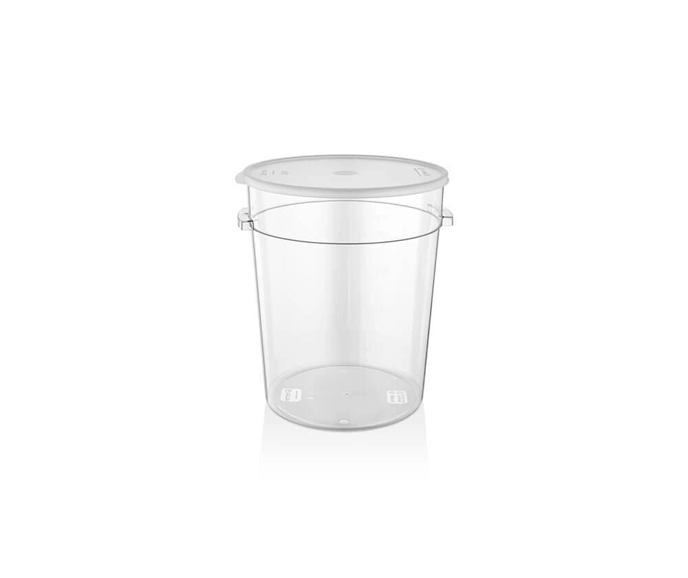 GastroPlast GRPP-4 Polipropilen Yuvarlak Saklama Kabı, 4.2 L