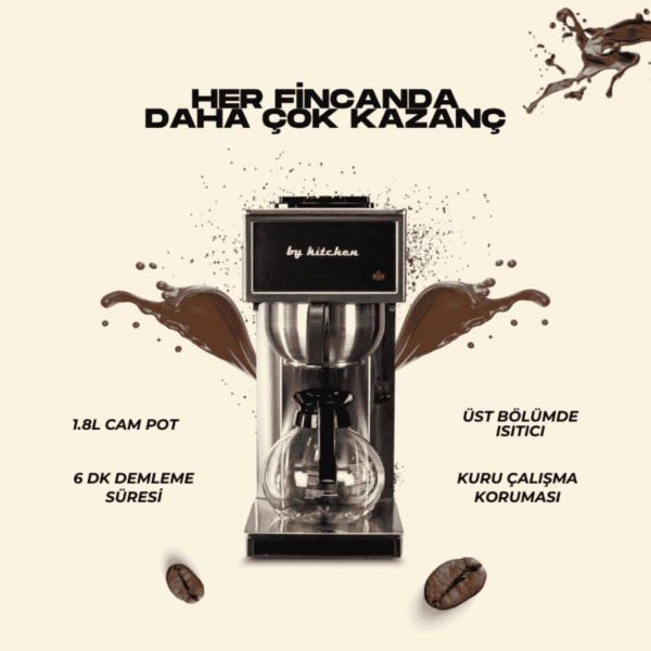 By Kitchen FCM-01 Manuel Filtre Kahve Makinesi Tek Potlu