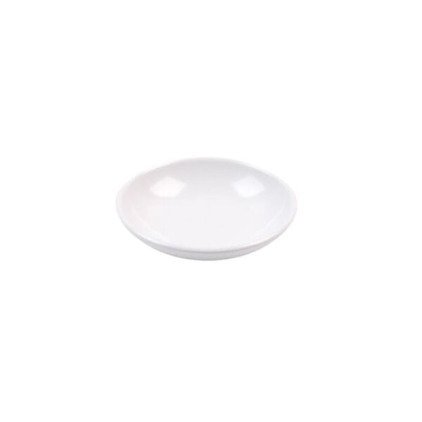 Globy Açık Büfe Sunum Tabağı – 9,5x2,3 cm Beyaz Melamin (6'lı Set)