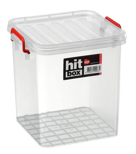 Bora Plastik BO283 Hit Box Gıdaya Uygun Kare Kapaklı Kasa No:11 - 11 Lt