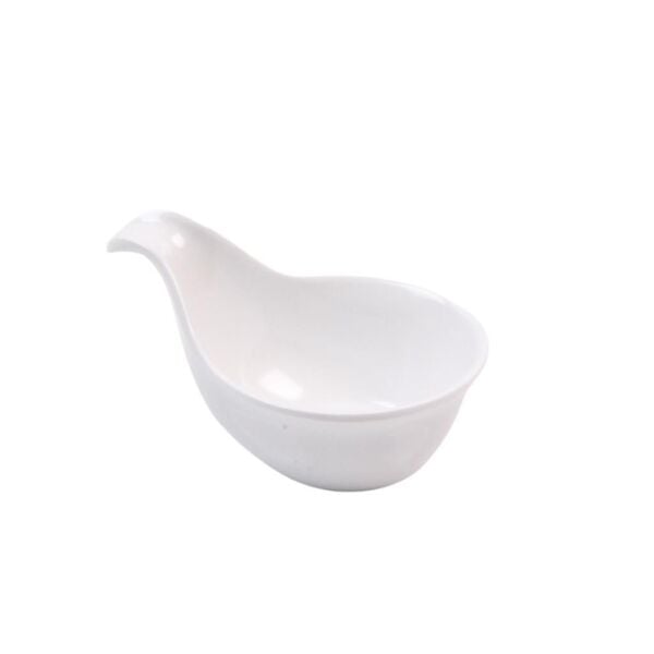 Globy Açık Büfe Kulplu Kase 12x8x6 cm Beyaz Melamin 6'lı