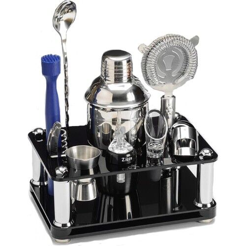 Zicco ZCP-760 Akrilik Standlı Bar Kokteyl Seti Takımı, 9 Parça