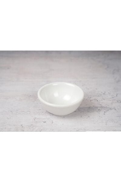 Globy Melamin Minimal Kase, Sosluk Beyaz 6 Adet 7.3x3 cm