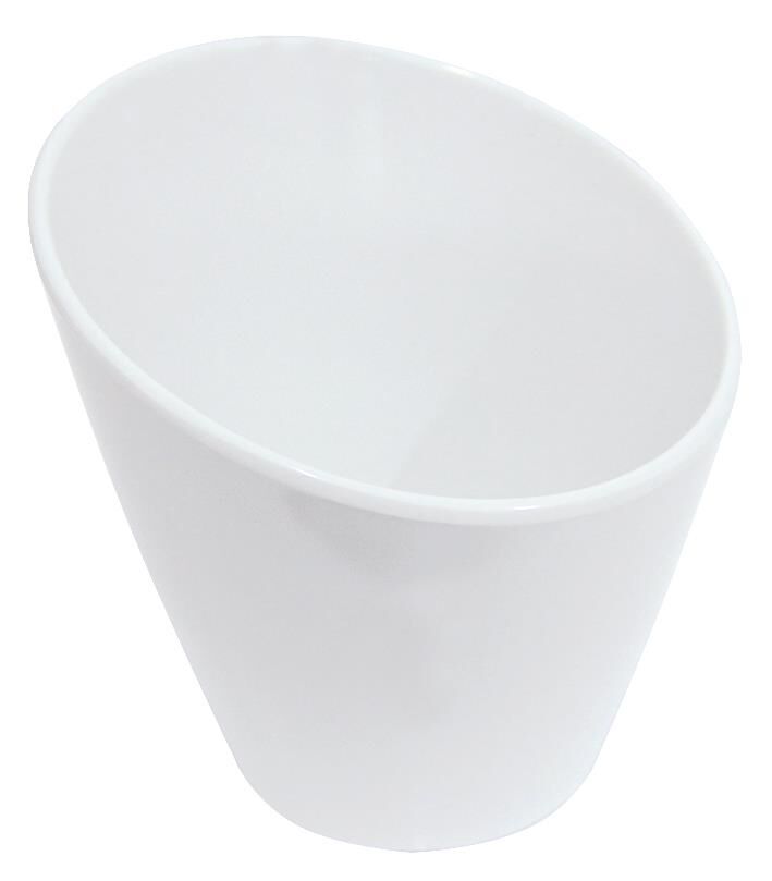 Globy Açılı Kase Melamin Beyaz 16x11x15 cm
