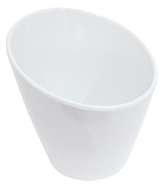 Globy Açılı Kase Melamin Beyaz 16x11x15 cm