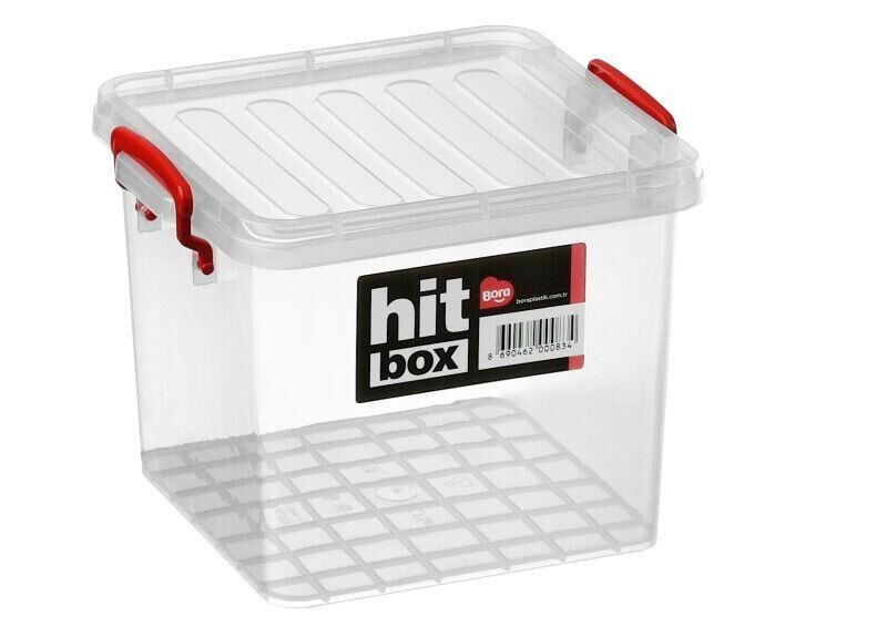 Bora Plastik BO482 Hit Box Gıdaya Uygun Kapaklı Kasa No:4 - 4,75 Lt