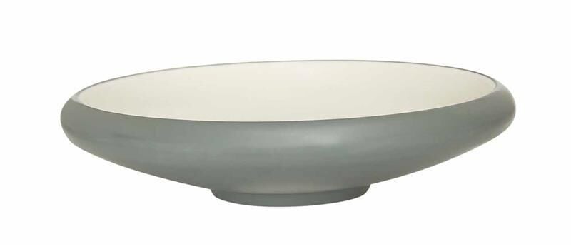 Globy Açık Büfe Gri Oval Çukur Tabak 27,8x6,5 cm