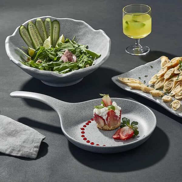 Külsan Granit Efektli Servis Tavası, Servis Tabağı 15 cm