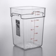 Cambro Polikarbon Camwear Ölçekli Kare Saklama Kabı 20,8 Litre