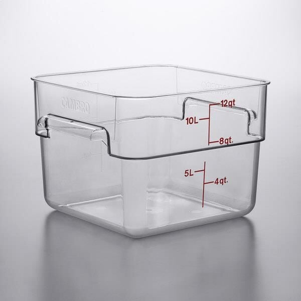Cambro Polikarbon Camwear Ölçekli Kare Saklama Kabı 11,4 Litre