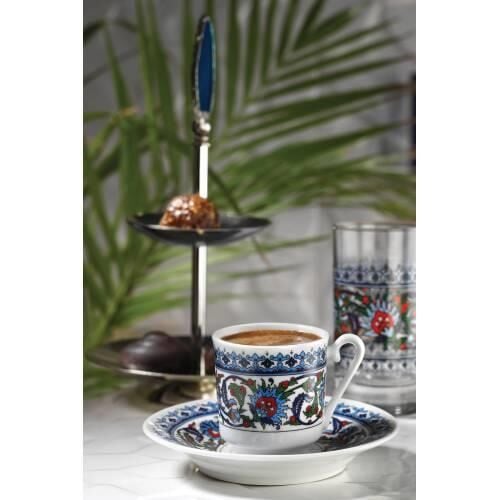 Güral Porselen Topkapı Türk Kahvesi Fincanı Takımı 6'lı