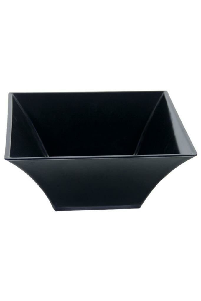 Globy Açık Büfe Melamin Kare Kase Siyah 26x26x12 cm