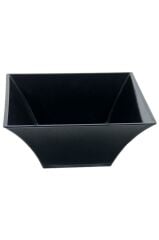 Globy Açık Büfe Melamin Kare Kase Siyah 26x26x12 cm