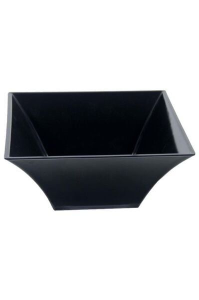 Globy Açık Büfe Melamin Kare Kase Siyah 26x26x12 cm