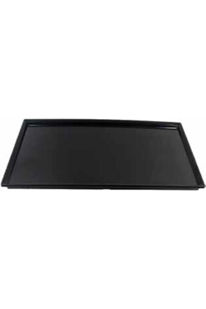 Globy Açık Büfe Melamin Dikdörtgen Tabak Siyah 51x24x2 cm