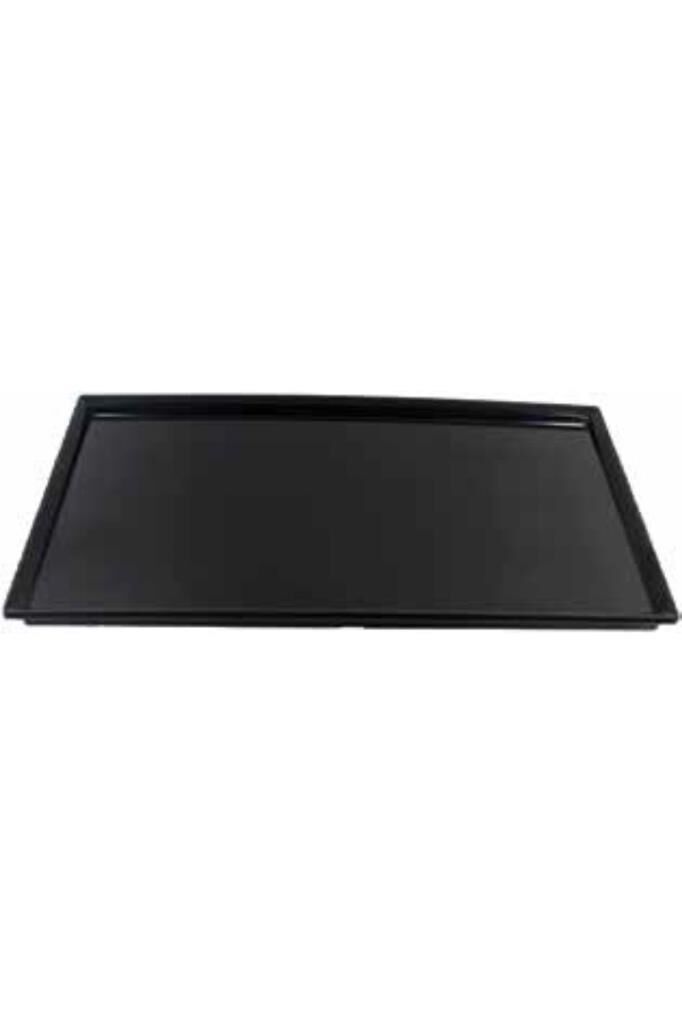 Globy Açık Büfe Melamin Dikdörtgen Tabak Siyah 51x24x2 cm