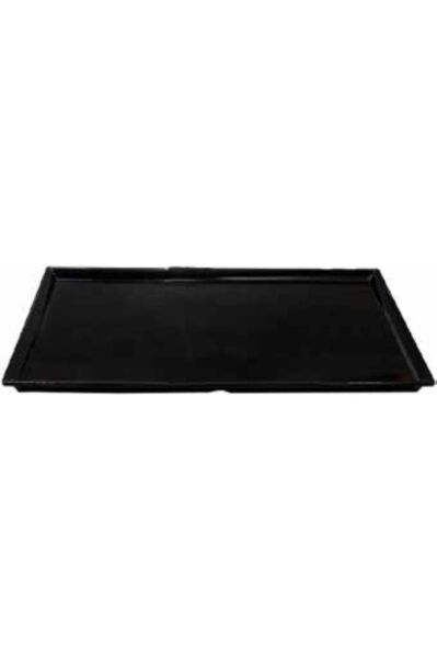 Globy Açık Büfe Melamin Dikdörtgen Tabak Siyah 42x24x2 cm