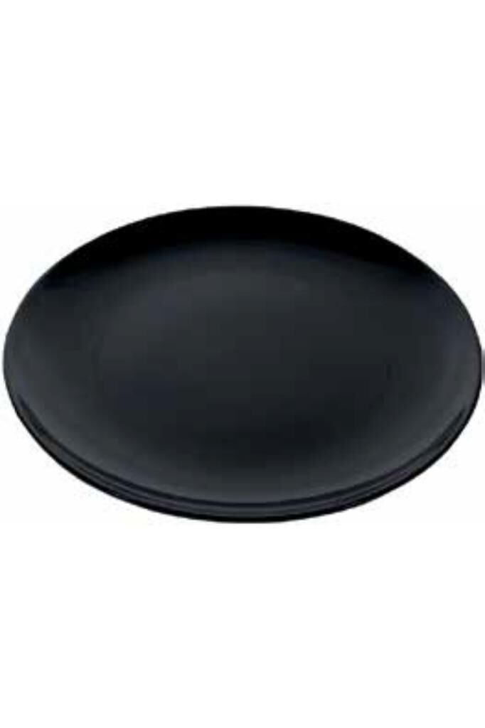 Globy Açık Büfe Melamin Sunum Tabak Yuvarlak Siyah 35 cm