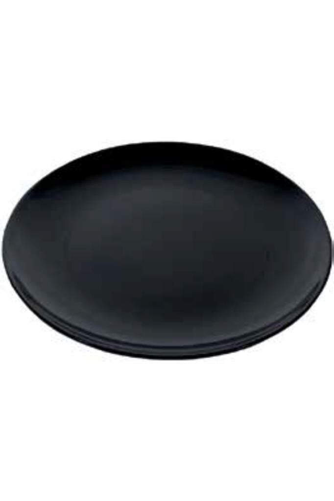 Globy Açık Büfe Melamin Sunum Tabak Yuvarlak Siyah 35 cm