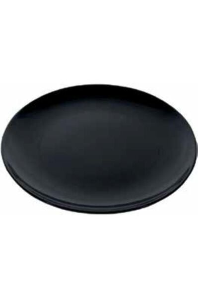 Globy Açık Büfe Melamin Sunum Tabak Yuvarlak Siyah 35 cm