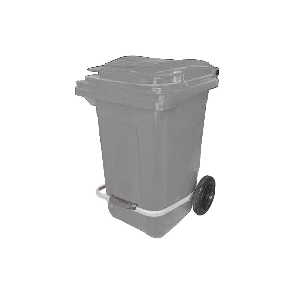 Uçak Plastik Pedallı Çöp Konteyneri, 80 Litre Gri