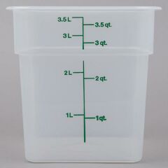 Cambro Camsquares Yarı Saydam Saklama Kabı Kare Saklama Kabı 3,8 Litre