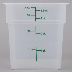 Cambro Camsquares Yarı Saydam Saklama Kabı Kare Saklama Kabı 3,8 Litre