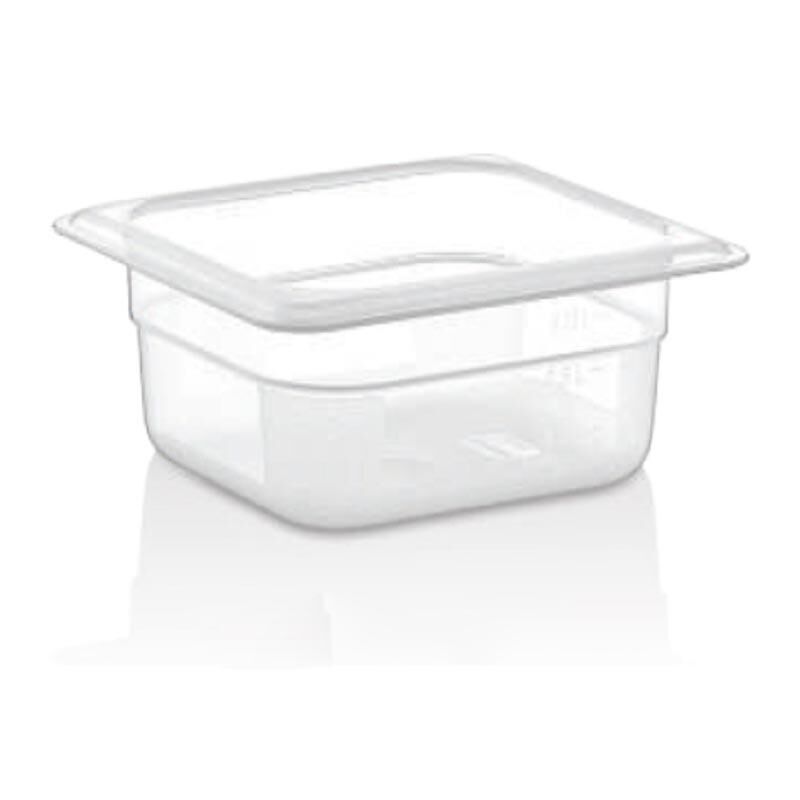 GastroPlast GN 1/6-100 mm Gastronom Küvet, Polipropilen - GNPP16100