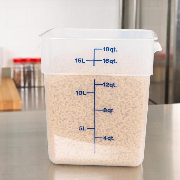 Cambro Camsquares Yarı Saydam Saklama Kabı Kare Saklama Kabı 17,2 Litre