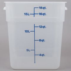 Cambro Camsquares Yarı Saydam Saklama Kabı Kare Saklama Kabı 17,2 Litre