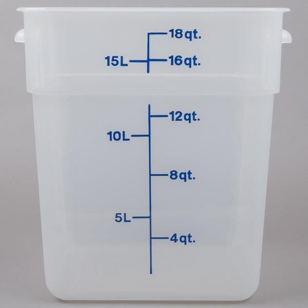 Cambro Camsquares Yarı Saydam Saklama Kabı Kare Saklama Kabı 17,2 Litre