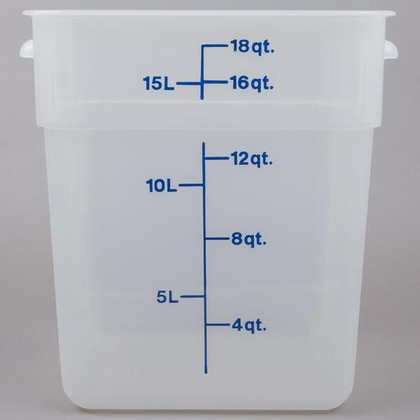 Cambro Camsquares Yarı Saydam Saklama Kabı Kare Saklama Kabı 17,2 Litre