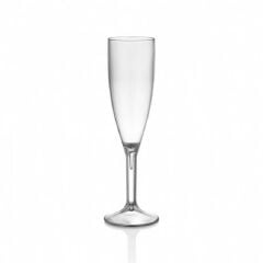 GastroCups GC-30 Polikarbonat Flüt Şampanya Bardağı, 180 ml, Şeffaf