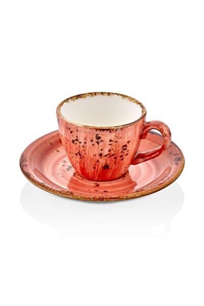 By Bone Porselen Harmony Laterite Zest Kahve Fincan Takımı 6'lı