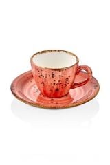 By Bone Porselen Harmony Laterite Zest Kahve Fincan Takımı 6'lı