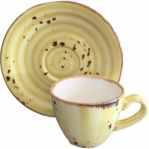 By Bone Porselen Harmony Sun Zest Kahve Fincan Takımı 6'lı