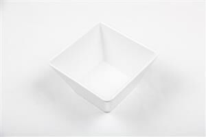 Globy Açık Büfe Kare Kase Beyaz 13x13x7 cm