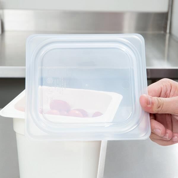 Cambro Polipropilen Gastronom Mühürlü Kapak GN 1/6 17,6x16,2 cm, Hava Aldırmaz