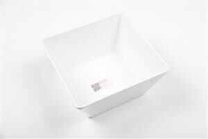 Globy Açık Büfe Kare Kase Beyaz 18x18x8,5 cm