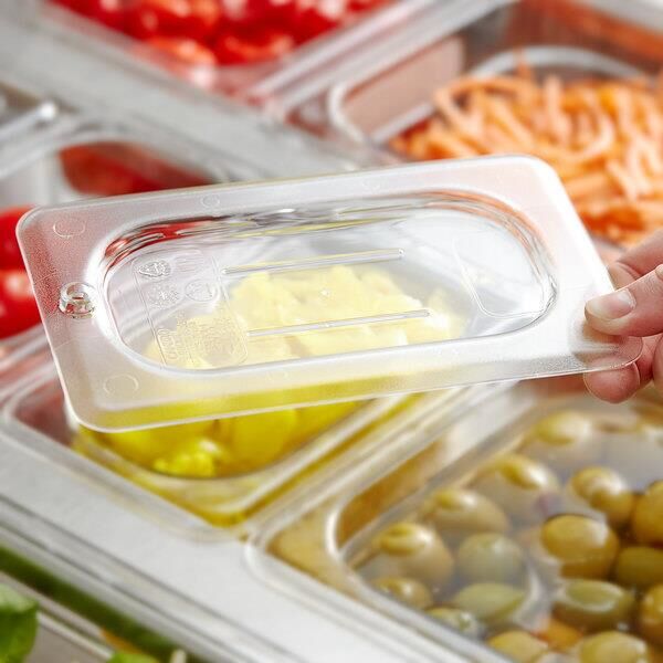 Cambro GN 1/9 Gastronom Düz Küvet Kapağı, Polikarbon Küvet Uyumlu -90CWC135