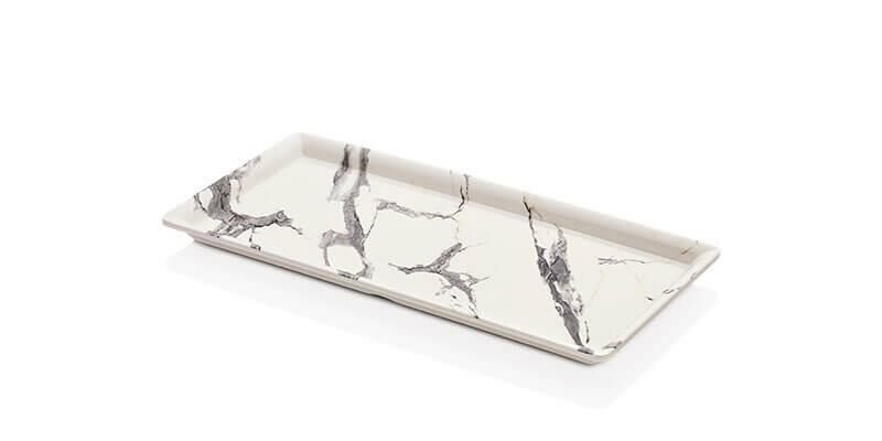 Külsan 103517 Gastro Boutique Mermer Desen Sunum Tabağı 35x17 cm