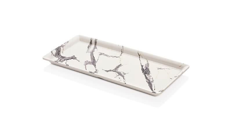 Külsan 103517 Gastro Boutique Mermer Desen Sunum Tabağı 35x17 cm