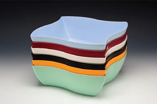 Alkan K-2007 Melamin Teşhir Sunum 28x28 cm Siyah