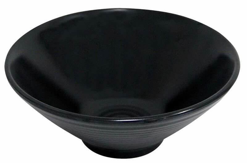 Globy Açık Büfe Yuvarlak Kase Siyah 23 cm