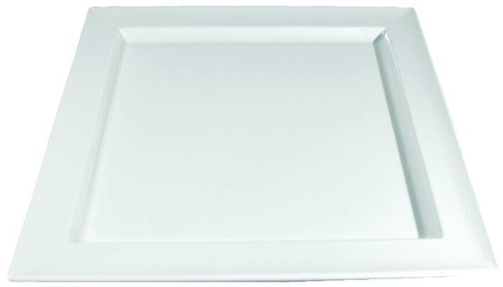 Globy Açık Büfe Kare Tabak Beyaz 37,3x37,3x3 cm