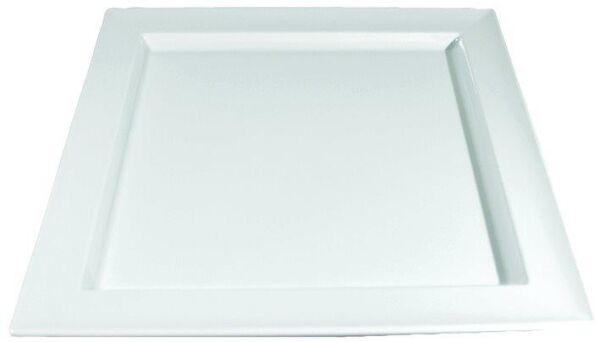 Globy Açık Büfe Kare Tabak Beyaz 37,3x37,3x3 cm