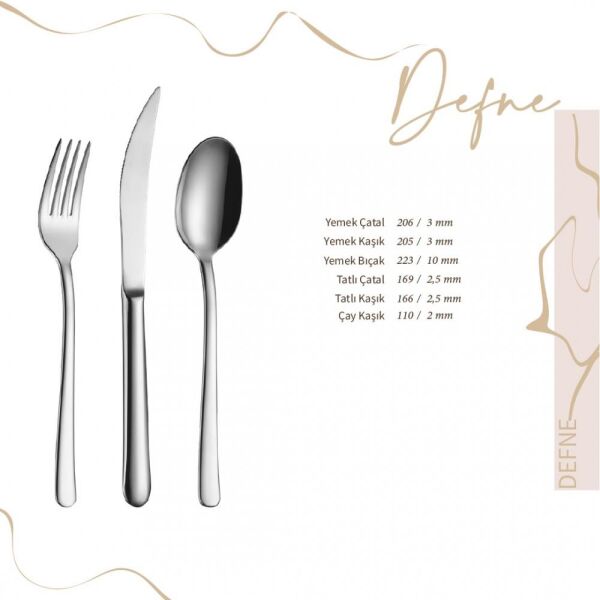 Lugga Defne Model Tatlı Kaşığı 12 Adet