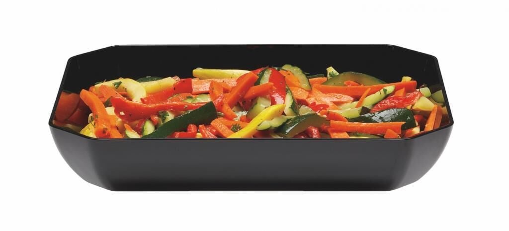 Cambro SFG122010 Sekizgen Meze Tabağı Siyah 30,5X50,8 cm Siyah