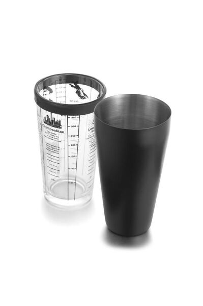 Biradlı BRD-3198 Boston Kokteyl Shaker, Siyah 700 cl