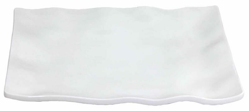Globy Açık Büfe Melamin Kare Tabak Beyaz 41x41x5 cm
